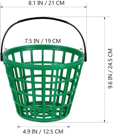 BESPORTBLE Golf Ball Basket - Green Container with Handle for 50pcs Balls | Stadium Accessories - 20x15CM - Buy Online on GoSupps.com