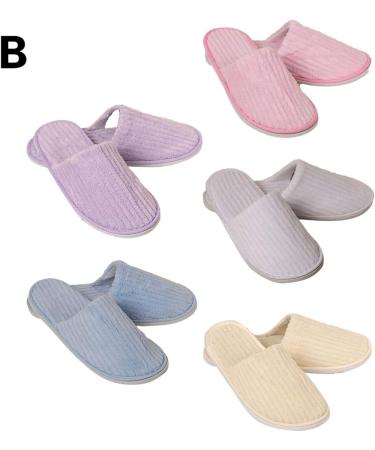 Evenlyao Disposable Hotel Slippers - Universal Size Guest Bath Slippers (Pack of 5) | Comfortable & Hygienic - Buy Online on GoSupps.com