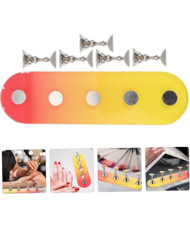 Ipetboom 1 Set Nail Practice Holder Convenient Nail Stands Magnetic Nail Tips Practice Holder Beauty Nail Display Nail Art Nails Beauty Nail Racks Plastic and Silver Nail Painting 12.8x3.7cm As Shown - Buy Online on GoSupps.com