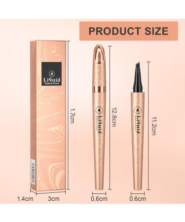 Landrain 3D Eyebrow Pencil Waterproof Long Lasting Liquid Eyebrow Pencil Smudge Proof - Black - Buy Online on GoSupps.com