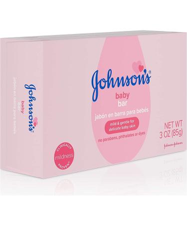 Johnson's Baby Soap Bar 3oz - Gentle Hypoallergenic Formula for Baby Bath and Skin Care - Buy Online on GoSupps.com