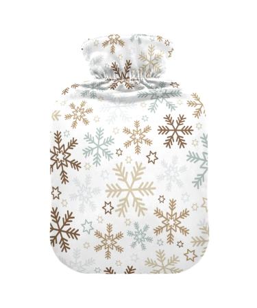 Winter Christmas Snowflake Heat bottle with cover Heat bottles for pain relief warm -up bag warming water bed Warmer with painful muscle injuries 1l