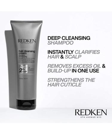 Redken Detox Hair Cleansing Cream Clarifying Shampoo 1.7 Fl Oz | Removes Buildup & Strengthens Hair Cuticle - All Hair Types - Buy Online on GoSupps.com