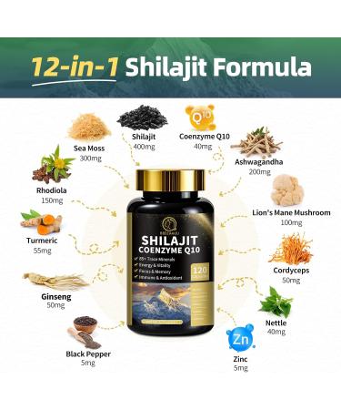 BBEEAAUU Sea Moss and Shilajit Capsules for Men & Women All in 1 Supplements with Shilajit Sea Moss Coenzyme Q10 Black Seed Ashwagandha Burdock for Energy Antioxidant & Immune Support - Buy Online on GoSupps.com