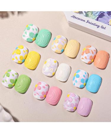 Gel Peinture | Vernis Gel aux Couleurs clatantes Palette de 9 Couleurs pour Sculpture Dessin Modelage D coration et Manucure - Buy Online on GoSupps.com
