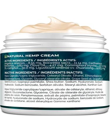 FIELD OF GREEN Hempseed Cream | Maximum Strength | Instant Relief - Body Rub | Soothes Discomfort Hands Knees Neck Back Nerves Joints | Support | MSM Arnica | All Natural | Canadian | 2 oz (60mL). - Buy Online on GoSupps.com