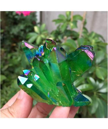 Green Aura Crystal Cluster Angel Aura Titanium Quartz Crystal Stunning Rainbow Specimen Minerals Reiki Decoration ZJGIDTEM (Size : 180-200g) - Buy Online on GoSupps.com