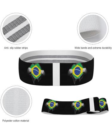 Brazil Flag Resistance Bands - Non-Slip Booty & Leg Workout Straps for Yoga & Physical Therapy - Buy Online on GoSupps.com