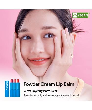 TOCOBO Powder Cream Lip Balm 031 Rose Burn 0.67 oz | Vegan Soft Matte Lip Balm with Creamy Powder Texture - Rose Burn (Powder) - Buy Online on GoSupps.com