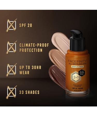 Max Factor Facefinity 3-in-1 All Day Flawless Foundation SPF 20 Cocoa 30ml - Sun Tan Formula - Buy Online on GoSupps.com