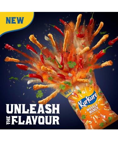 Kurkure Masala Munch Chips Crisps Bag 80g - Pack of 2 - Buy Online on GoSupps.com