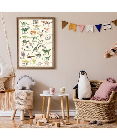 Meinbaby123 ABC Dino Poster f r Kinderzimmer | DIN A2 Dinosaurier Alphabet Lernposter | Deko Bilder f r Jungen | Dino Wandkunst f r Kinderzimmer - Buy Online on GoSupps.com