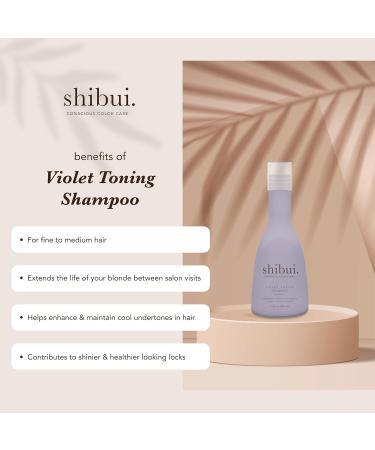 SHIBUI Violet Toning Shampoo with Acai Oil & Hibiscus - Neutralizes Brassiness for Blonde/Silver Hair | 33.8 Fl Oz - International Shipping Available - Buy Online on GoSupps.com