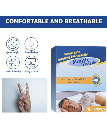 Mouth Tape for Sleeping & Snoring - 120Pcs - Reduce Snoring & Improve Sleep Quality - Buy Online on GoSupps.com