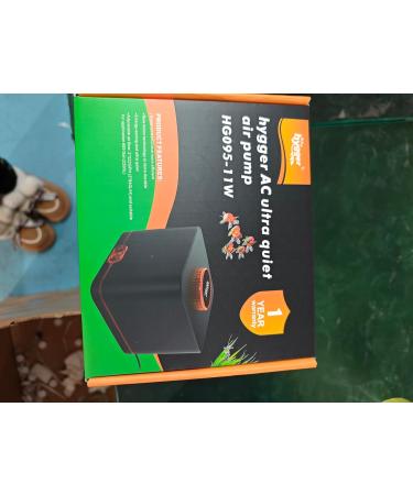 Hygger Extremely Quiet Aquarium Air Pump 11W - Dual Outlets Adjustable Oxygen Pump for Tanks Up to 2200L - Buy Online on GoSupps.com