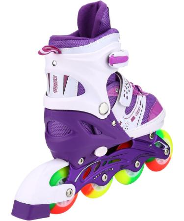 JIFAR Youth Children's Inline Skates - Adjustable with Light Up Wheels - Purple M (1Y-4Y / 8-16 years) - Indoor & Outdoor Skating - Buy Online on GoSupps.com
