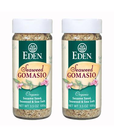 Eden Seaweed Gomasio, Sesame Salt, Organic Sesame Seeds, Sea Salt, Dulse, Nori, and Kombu, Macrobiotic, Furikake, Seasoning, 3.5 oz glass jar (2-Pack) - Buy Online on GoSupps.com