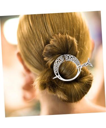 DOITOOL Vintage Viking Hairpins Hair Chopsticks Sliders for Women Slides for Girls Knot Hair Accessories Knot Hair Clip Silver Barrettes European and American Alloy Miss Trendy Accessories - Buy Online on GoSupps.com