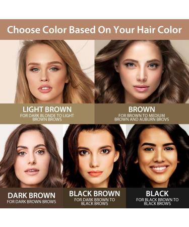 Microblading Eyebrow Pen - Premium 4-Prong Applicator | Long-Lasting Smudge-Proof Dark Brown Eyebrow Pencil for Natural Brows - International Shipping Available - Buy Online on GoSupps.com