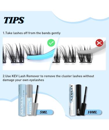 KevKev Lash Clusters 192 Pcs - Mixed Styles for DIY Eyelash Extensions - Thin Band & Soft Lashes - Autumn & Winter D-Mix (8-16mm) - Buy Online on GoSupps.com