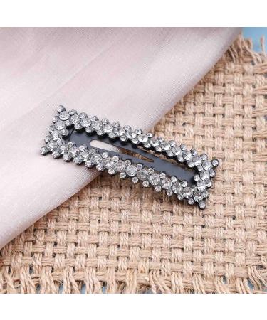 Cimenexe Bohemian Crystal Snap Hair Clips Rhinestone Snap Hairpin Crystal Hair Barrette Black Cz Hair Pins Clips Rhinestone Headwear Decorative Hair Accessories Jewelry for Women and Girls (Style2) - Buy Online on GoSupps.com
