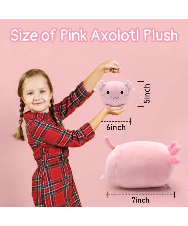 Yamepuia Pink Axolotl Plush Toy - Cute Kawaii Stuffed Animal for Kids - Birthday Gift & Home Decoration - Buy Online on GoSupps.com