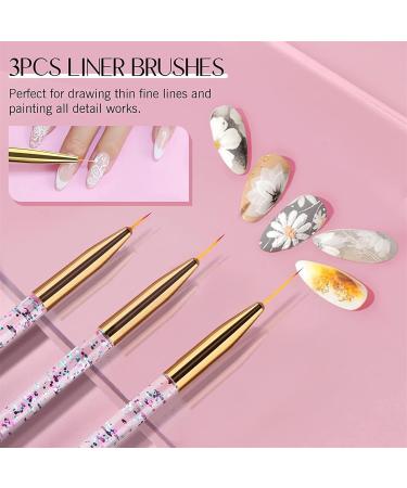 TARSHYRY 31PCS Nail Brush Pen Set Nail Art Brushes Brushes Gel Painting Acrylic Tools for DIY Art Design (WHITE) - Buy Online on GoSupps.com
