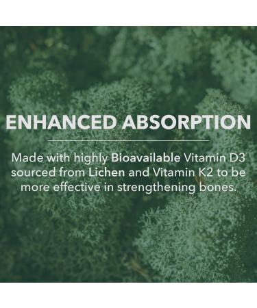 PlantFusion Organic Vegan Vitamin D3 + K2 5 000 IU 50MCG Vitamin D Sourced from Plant Based Lichen and Vitamin K2 for Immune Support and Bone Health - 60 Capsules 60 Count (Pack of 1) - Buy Online on GoSupps.com