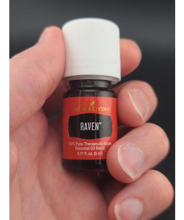 Young Living Raven Essential Oil 5 ml - Cooling Chest & Throat Blend with Peppermint & Eucalyptus | Tranquility & Relaxation - Buy Online on GoSupps.com