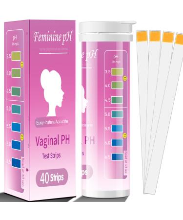 40 Strips Vaginal ph Test Strips for Women. Feminine pH Test for Vaginal Health Acidity and Alkalinity.
