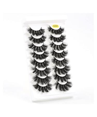 UAMOU 5/50 Boxes Russian Strip Lashes DD Curl Lashes 8 pairs 3D Mink Eyelashes Natural Fluffy False Eyelashes Extension Cheerfully (Color : 8Pairs G882 Size : 40 Boxes)