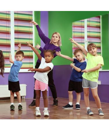 Resinta Girls Running Shorts 4 Pack | Quick Dry Polyester Active Shorts for Kids 10-12 Years | Workout Dolphin Shorts in Black, Light Gray, Pink, Hot Pink - Buy Online on GoSupps.com