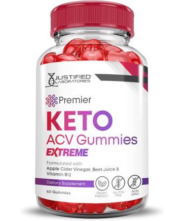 Premier Keto ACV Gummies 2000MG - Vegan Non-GMO Apple Cider Vinegar with Pomegranate & Beet Juice - 60 Count - Buy Online on GoSupps.com