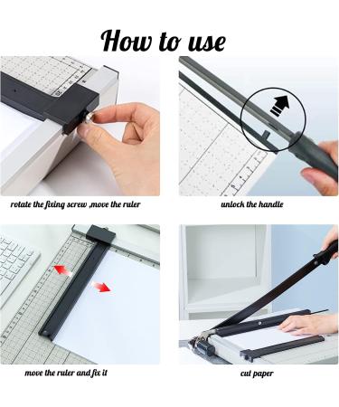 Hamnor Office Heavy Duty Munal A4 Paper Trimmer White Paper Cutter Machine for Craft Photo 12" Paper Cutter White A4-12x14" - Buy Online on GoSupps.com