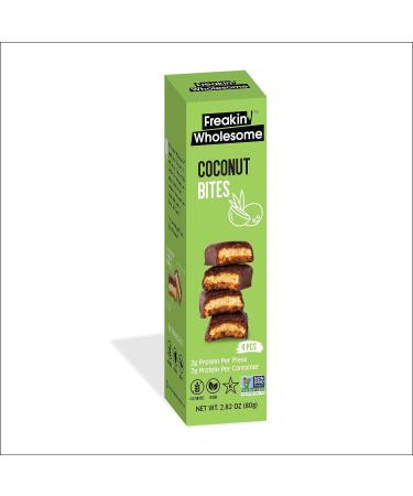 Freakin' Wholesome Chocolate Covered Bites (Coconut, Pack of 4) Coconut Pack of 4