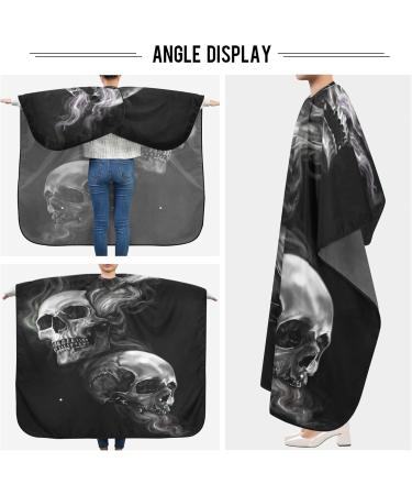 Three Skulls Barber Cape for Men and Women Adjustable Neckline Hair Cutting Kits Lightweight Waterproof Barber Apron Perfect for Salon & Home 55.1x64.9 inch - Buy Online on GoSupps.com