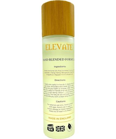 Lintro - Elevate Bath & Shower Oil 200ml - 100% Natural - Soothing & Relaxing - Made with Pure Essential Oils Sweet Almond & Fractionated Coconut Oil - Buy Online on GoSupps.com