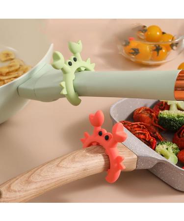 Creative Crab Shaped Spatula Rack Silicone Crab Spatula Spoon Holder with Non Perforated Fork Spatula Rack Creative Silicone Multifunctional Crab Shaped Spatula Rack (Green) - Buy Online on GoSupps.com