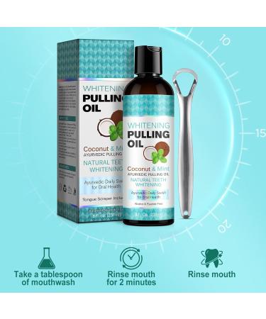 KLLALO Coconut and Peppermint Oil Pulling Mint Oil Pulling Mouthwash with Tongue Scraper Organic Mouthwash with Essential Oils Natural AlcoholFree Teeth Whitening and Gum Health 473 ml2 Pack 16 Floz2 Pack - Buy Online on GoSupps.com