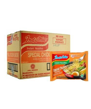 Indomie Special Chicken Flavour Instant Noodles Halal 75g (Pack of 40) by CNMART 40 count (Pack of 1)
