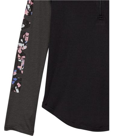 Under Armour Girls' Tech Graphic Half-Zip T-Shirt - Black/White, X-Small - Buy Online on GoSupps.com