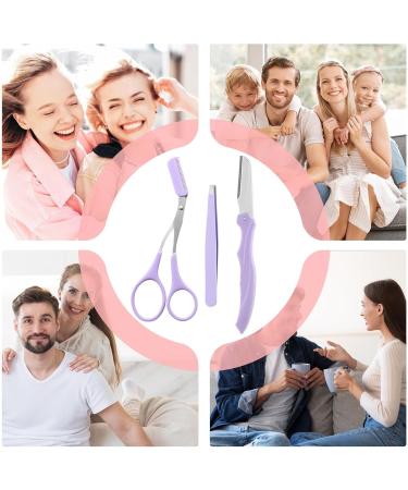 Eyebrow Shaping Grooming Kit - Precision Eyebrow Grooming Kit | Eyebrow Trimming Grooming Kit With Storage Bag For Women Men Purple - Buy Online on GoSupps.com