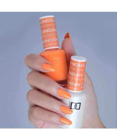 DND Gel Polish Set - Orange Collection | UV/LED Gel Polish & Air Dry Nail Lacquer - Pumpkin Spice Duo 0.5 Fl Oz - Buy Online on GoSupps.com
