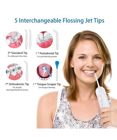 Cordless Waterproof Water Flosser for Teeth Cleaning - 4 Modes, Home & Travel - White - Buy Online on GoSupps.com