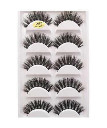 Scala 3D Handmade Cotton Stalk Water Mink Cross Messy False Eyelashes - 5 Pairs, 6 Styles (G800) - Buy Online on GoSupps.com