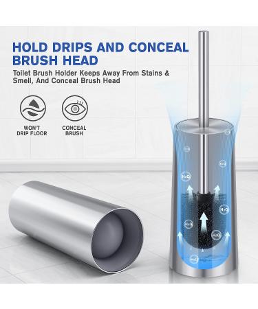 304 Stainless Steel Toilet Brush and Holder - Durable and Elegant Bathroom Accessory - Buy Online on GoSupps.com