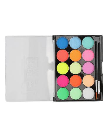 Zisemeil Children's Face Paint Kit 15 Colors Water-Based Body Paint Palette Washable Makeup Kit Halloween Cosplay Party 30g (Type B)