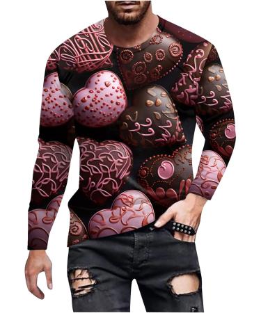 Men's Long Sleeve Tunic Sweatshirts | Comfy O-Neck Pullover Tee | Fashion Designer Blouse in Brown - Shop Medium Sizes Now - Buy Online on GoSupps.com