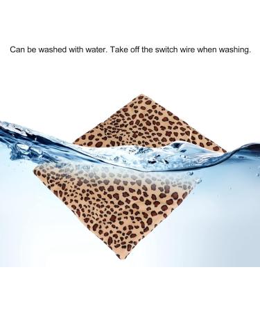 WOOXKEHM USB Heating Pillow - Portable Heated Travel Blanket | 9W Adjustable Temperature | Washable Foldable Leopard Print | Wet & Dry Heat Therapy for Pain Relief - Buy Online on GoSupps.com