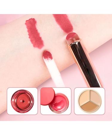 Lip Pudding Pot Blurred Lip and Cheek Pudding Pot Lip Makeup Blurred Makeup Blush Lightweight to Build Soft Matte Velvet Finish Multi-use (03#Passion) - Buy Online on GoSupps.com